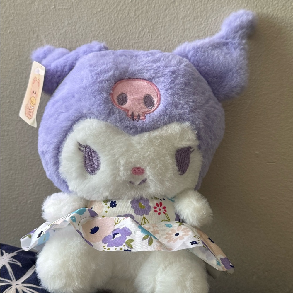 Kuromi Cute Purple and White Plush Toy 8” - Picture 2 of 3